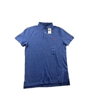 Polo Ralph Lauren Custom Slim Fit Polo Shirt Short Sleeve Blue Men's Small NWT